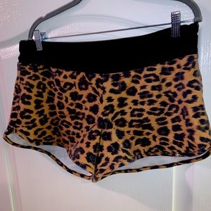 Crazy train leopard print shorts